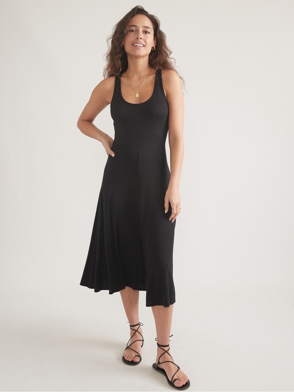 NWT Marine Layer Lexi Rib Sun-In fit and flare dress XL Midi Casual Minimalist